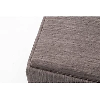 Chase Fabric Ottoman With Flip Tray Lid (Charcoal Gray)