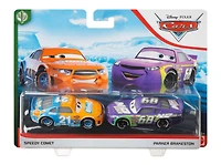 Speedy Comet et Parker Brakeston du film «Les Bagnoles» de Disney/Pixar, véhicules en métal moulé sous pression à l’échelle 1:55, coffret de 2, véhicules personnages jouets, collection et course