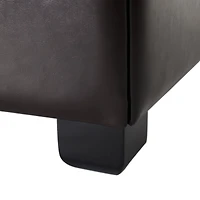 Table basse carrée ottomane Noble House 87 cm (34,25 po), chocolat
