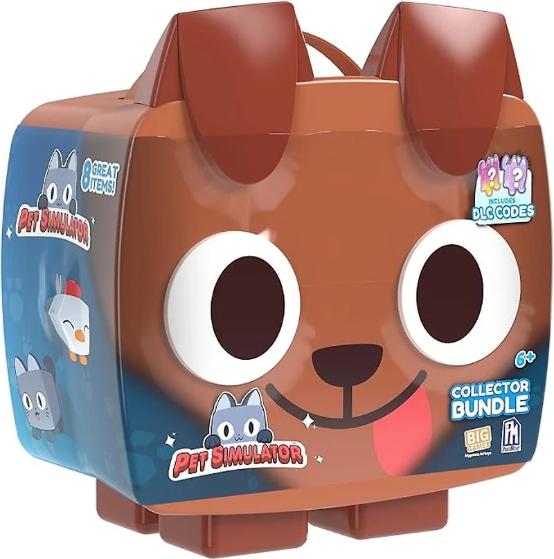 Pet Simulator - Chien brun mystérieux - Ensemble collector 8 articles, série 2 avec DLC.