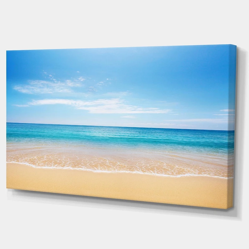 Designart Mer bleue calme et ciel Art mural sur toile