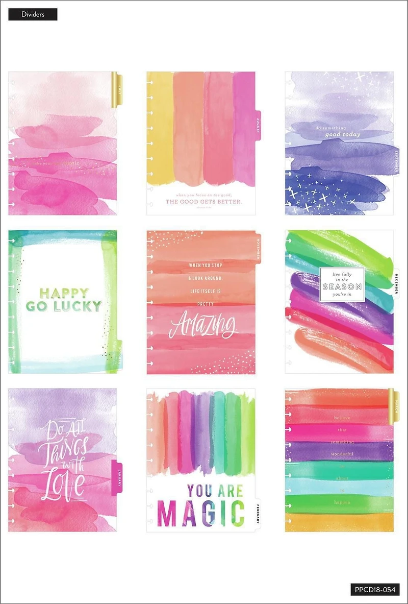 The Happy Planner Classic Shine Bright 18 Month Planner, July 2021 - December 2022, THP Shine Bright 18Mo Plnr