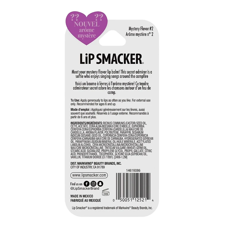 Secret Admirer Lip Balm, Mystery flavor lip balm