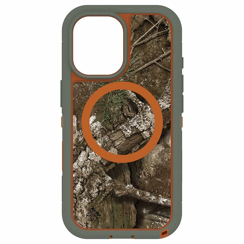 OtterBox Étui Defender Pro XT Clear MagSafe avec Contrôle de la CaméraRealtree Apx (Vert) pour iPhone 17 Pro