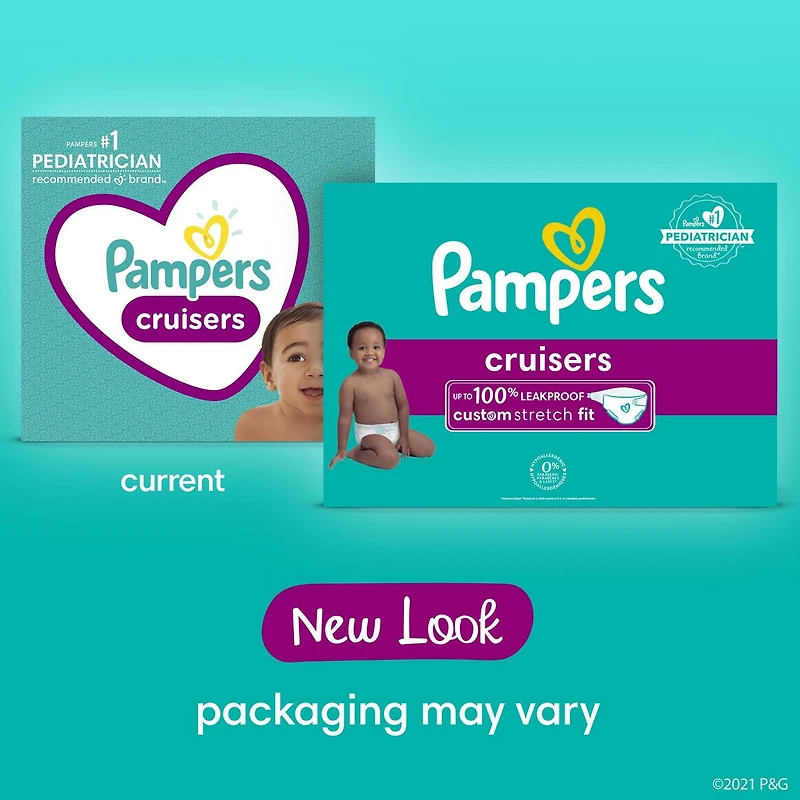 Couches Pampers Cruisers, format Super