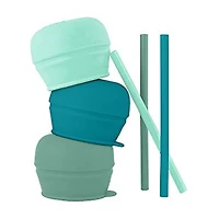 Couvercles et gobelets Boon SNUG avec paille Rose