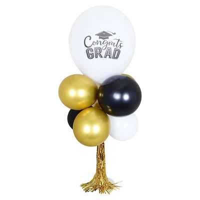 Kit de décoration de table pour remise de diplômes : ballons noirs, blancs et dorés, 45 cm, pour adultes, en latex, décoration, remise de diplômes, marque Way To Celebrate