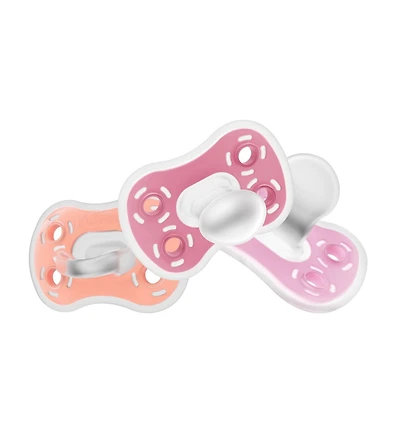 Sucette en silicone 1 pièce de Dr. Brown's Advantage, Rose, 6-18 mois, paquet de 3