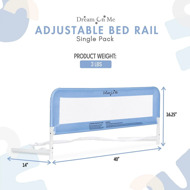 Dream On Me Adjustable Mesh Bed Rail,  Model #444