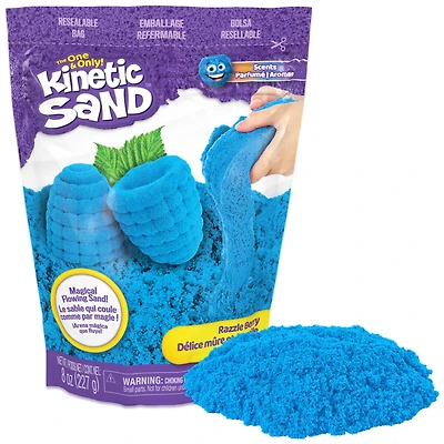 Kinetic Sand Scents, 8oz Blue Razzle Berry Scented Kinetic Sand, for Kids Aged 3 and up