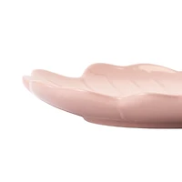 Way to Celebrate Pink Floral Ceramic Appetizer Plate, 7.48inch x 7.2inch x 0.98inch, 1 piece