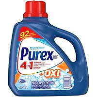 Purex plus oxi 4 en 1 détergent à lessive liquide concentré, 4,08 litres, 92 brassées
