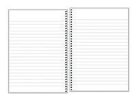 Hilroy® Lunix Memo Book, Side Bound 96 Pages, Black, Notebook