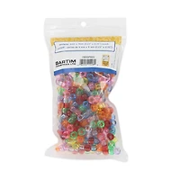 TINY HANDS Translucent Beads, 500 pack, 6mm x 9mm (0.23in x 0.35in), Age 6+, Kids, Crafts, BEAD PONY TRAN 500PC