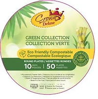 Crown Deluxe SC FP Plates White 10" KPY 50pk, SC FP Plates White 10" KPY