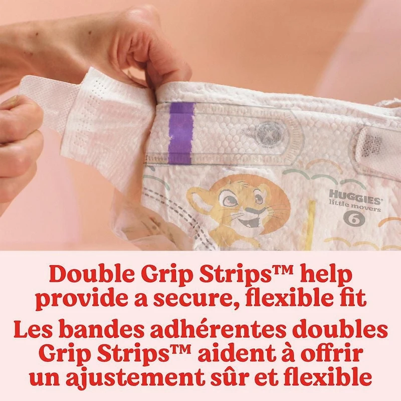 Huggies Little Movers Baby Diapers, Giga pack, Sizes 3-8 | 76-38 Count, Sizes 3-8 | 76-38 Count