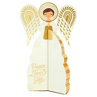 Carte de Noël en relief – Paper Wonder de Hallmark (Ange – structure en nid d'abeille)