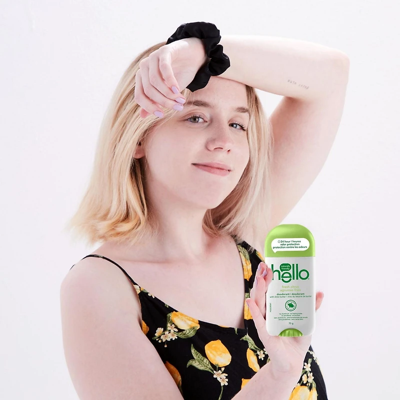 hello fresh citrus deodorant with shea butter, 73g