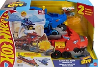 Hot Wheels City Hot Wheels Ultimate Dual Dragon Transporter & 2 1:64 Scale Toy Cars