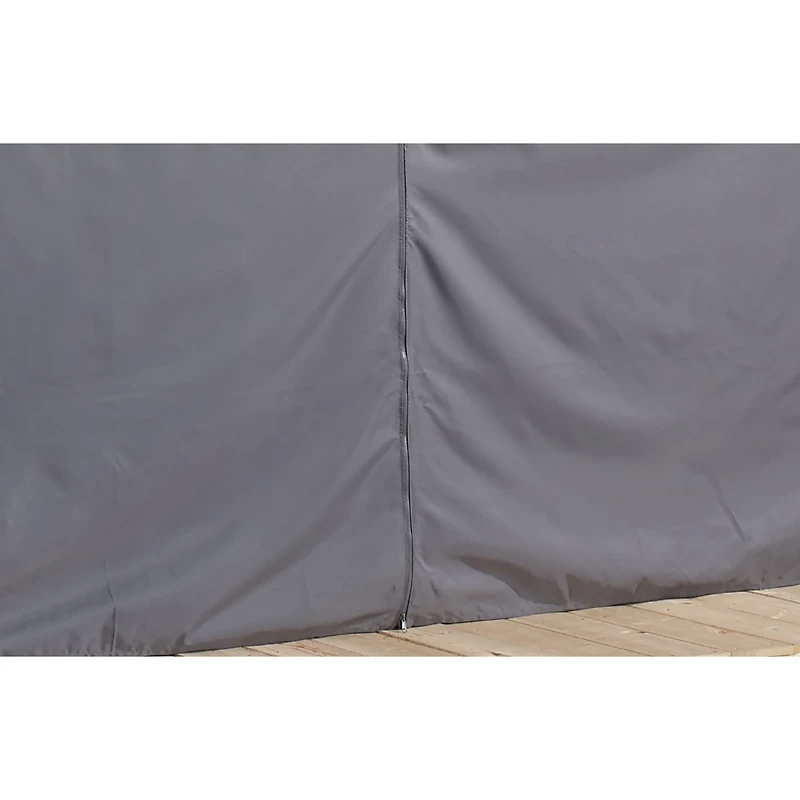 Sojag, rideaux gris pour abri soleil Verona, 10 pi x 10 pi, polyester, rideaux d'extérieur