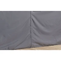 Sojag, rideaux gris pour abri soleil Verona, 10 pi x 10 pi, polyester, rideaux d'extérieur