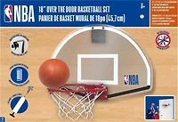 NBA 18" Elite Over-the-Door Basketball Hoop Set, Ball and Pump included