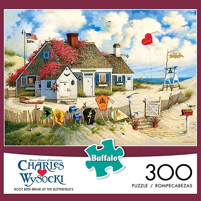 Buffalo Games Large Pieces Charles Wysocki Le puzzle Root Beer Break at the Butterfield's en 300 pièces