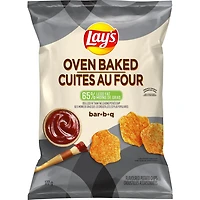 Lay's Oven Baked Bar-B-Q flavoured Potato Chips, 177 g.