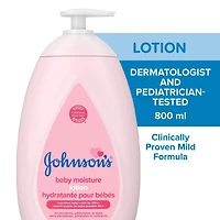 Lotion hydratante pour bébés Johnson's, pour la peau sèche et délicate 800 ml