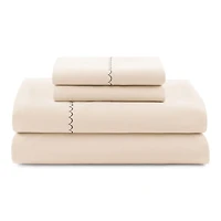 Parure de lit Mainstays Soft Touch Bed in a Bag 11 pièces beige/noir avec draps, grand lit