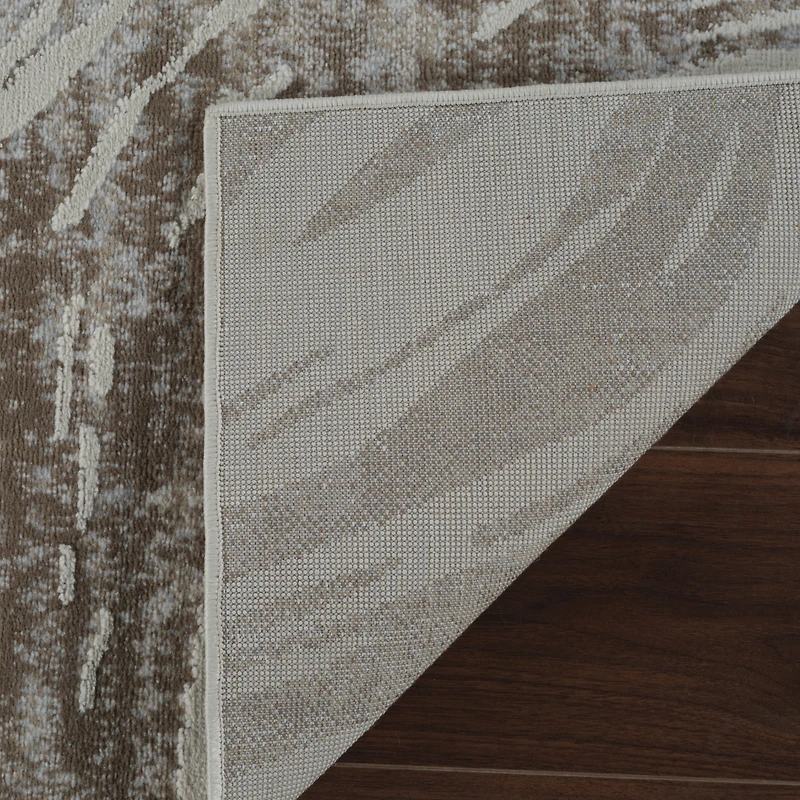 Rug Branch Nomad Abstract Indoor Area Rug, Beige Brown, Coastal - Living Room, Bedroom, Dining Room, and Kitchen