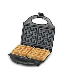 Gaufre biscuit Maker, mini gaufre machine à biscuits sans échelle, facile à nettoyer petit déjeuner gaufre biscuit fer électrique avec boîtier de contact froid et thermostat de lampe de puissance