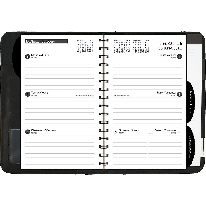 Mead® 2026 Desk Weekly Planner Padfolio, Black