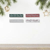 Rect. Bloc De Table Avec Texte - Lot De 4