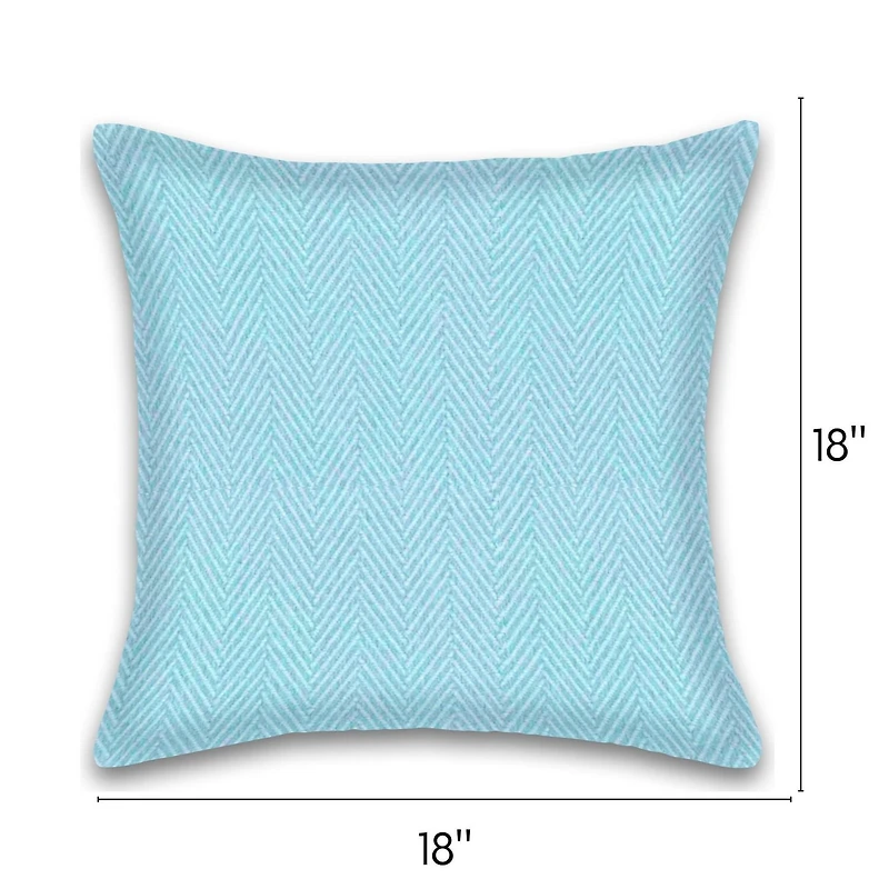Herringbone Stripe Cotton Cushions Set of 2 Poly Filled With Zipper Machine Washable