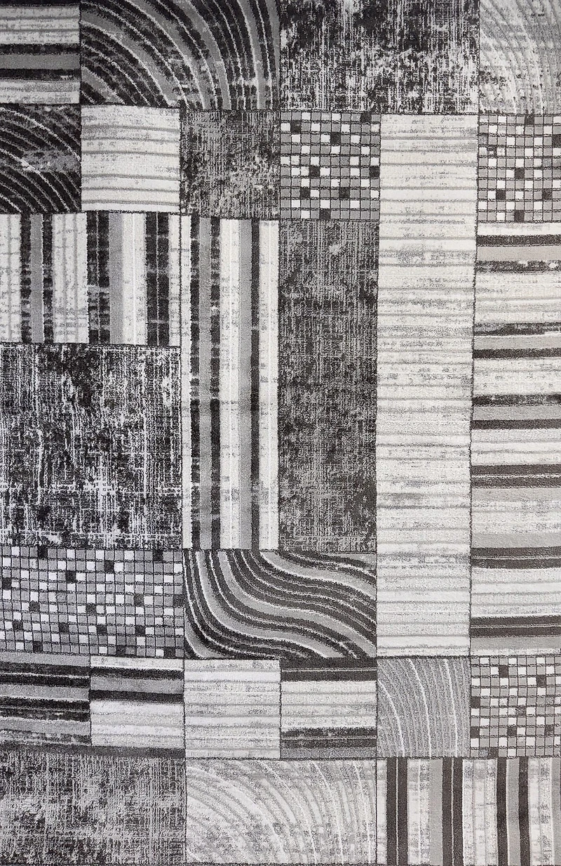 Tapis d'interieur abstrait Rug Branch Cadence, beige creme, moderne - Salon, chambre, salle a manger et cuisine