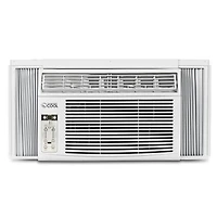 Climatiseur de fenêtre commercial 8000 BTU, unité de climatisation de fenêtre refroidissant jusqu'à 350 pieds carrés, unité de climatisation de fenêtre avec télécommande à fonctions complètes, blanc