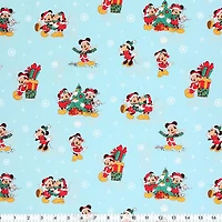 Fabric Creations Tissu de coton au mètre Collection Mickey  Mickey et Minnie à Noël 114 cm (45")