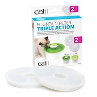 Filtres Catit à triple action pour abreuvoir, paquet de 2 Filtres pour abreuvoir