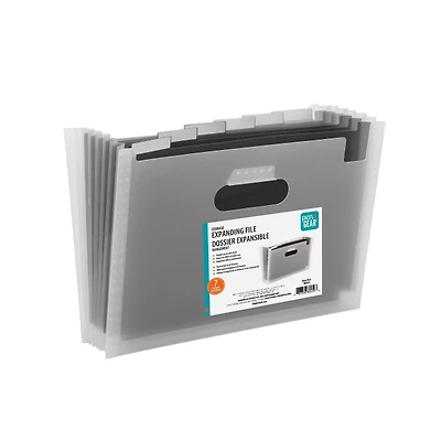 PEN+GEAR DOSSIER EXPANDSIBLE À 7 POCHETTES RANGEMENT, GRIS BLANC/NOIR 7 POCHETTES
