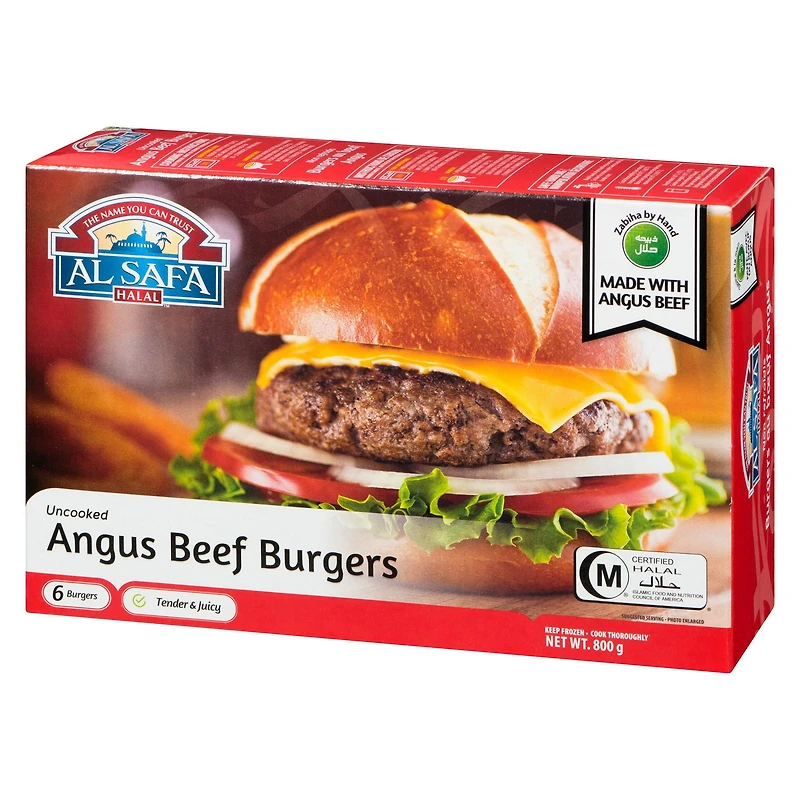 Burger au boeuf cru Angus d'Al Safa Halal 800g