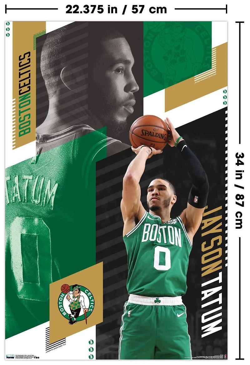 NBA Boston Celtics - Jayson Tatum 19 Wall Poster, 22.375" x 34"