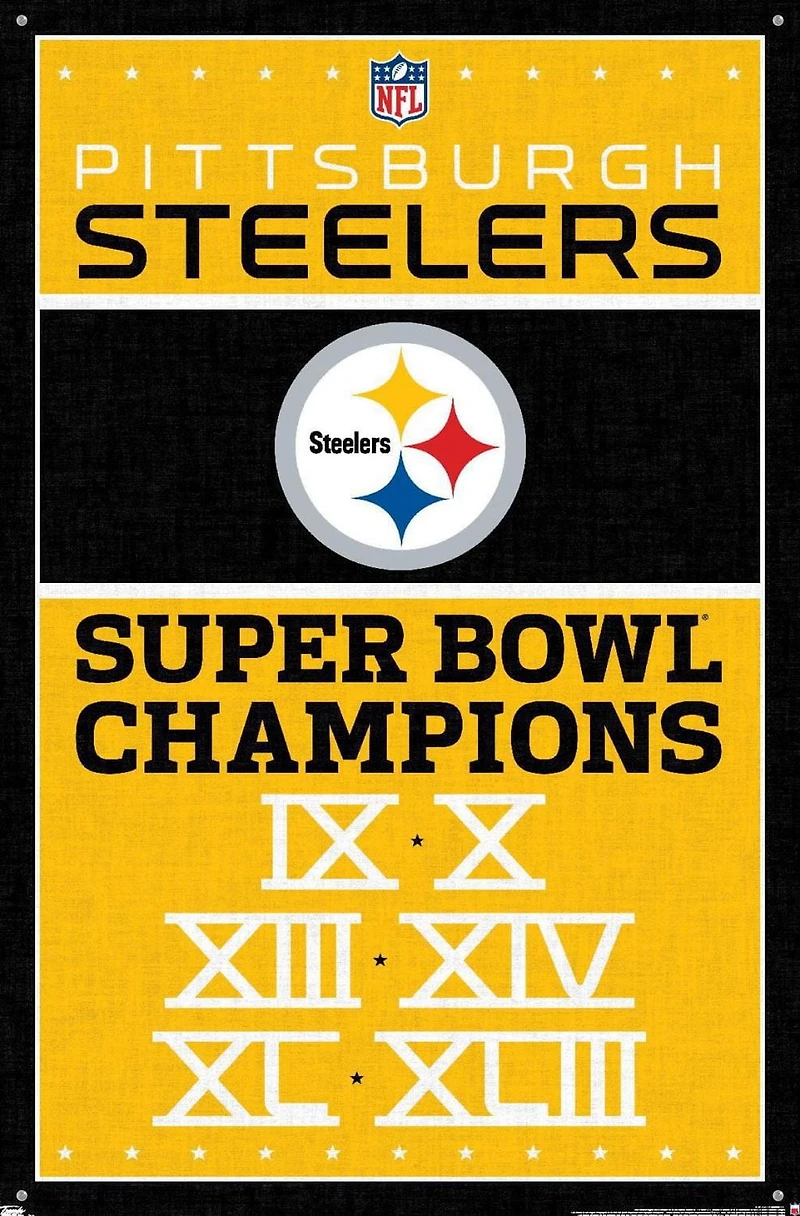 NFL Pittsburgh Steelers - Champions 13 Wall Poster, 22.375" x 34"