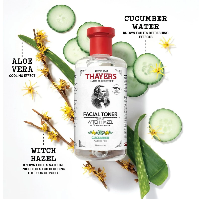 Thayers hamamélis concombre Tonique Visage Sans Alcool