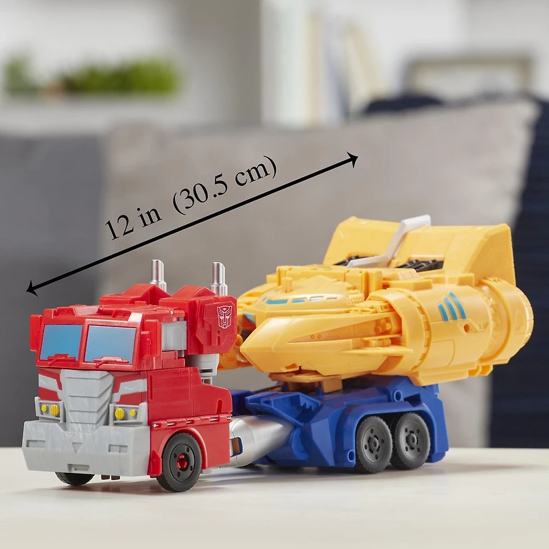 Jouets Transformers Cyberverse Spark Armor, figurine Optimus Prime Puissance de l'arche, taille de 30 cm, se combine au véhicule Puissance de l'arche pour gagner en surpuissance, pour enfants, à parti
