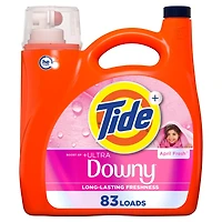 Détergent à lessive liquide Tide Plus dose de Ultra Downy au parfum Fraîcheur d’avril, détergent à lessive liquide avec fraîcheur de longue durée, 83 brassées, 3,4 L TIDE TD LIQ HE ASDFA