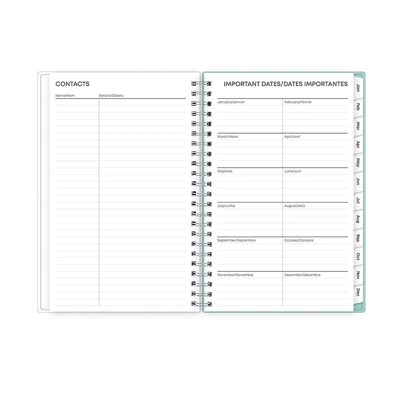 2025 Weekly Monthly Planner, 5 x 8, Blue Sky, Elysian