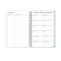 2025 Weekly Monthly Planner, 5 x 8, Blue Sky, Elysian