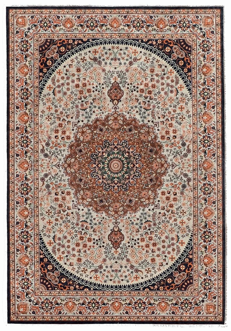 Tapis d'appoint Emerald Aerin noir & ivoire de 3 pi 3 po x 5 pi