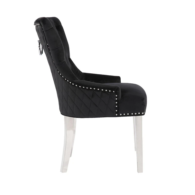 Plata Import Champagne Chaise en Noir